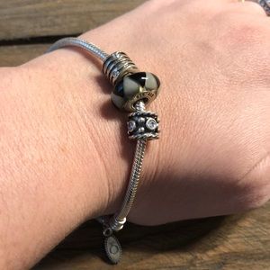 Pandora sterling silver charm bracelet